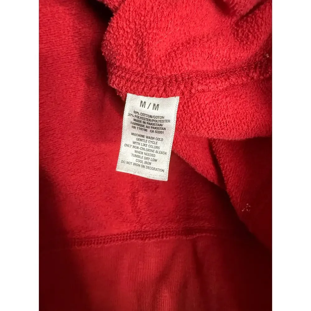 Aeropostale‎ Athletics y2k 3d textured letter red hoodie classic